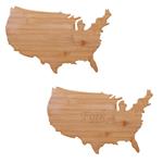 HH76133 USA Shape Bamboo Cutting Board With Custom Imprint